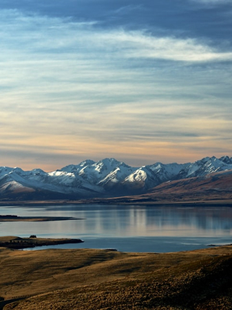 A lake and mountains around Queenstown, New Zealand