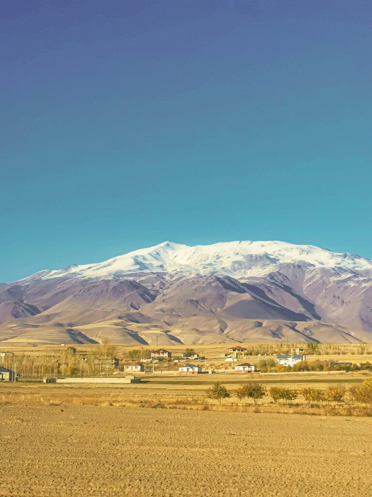 Snow-capped mountains in Chile and Patagonia