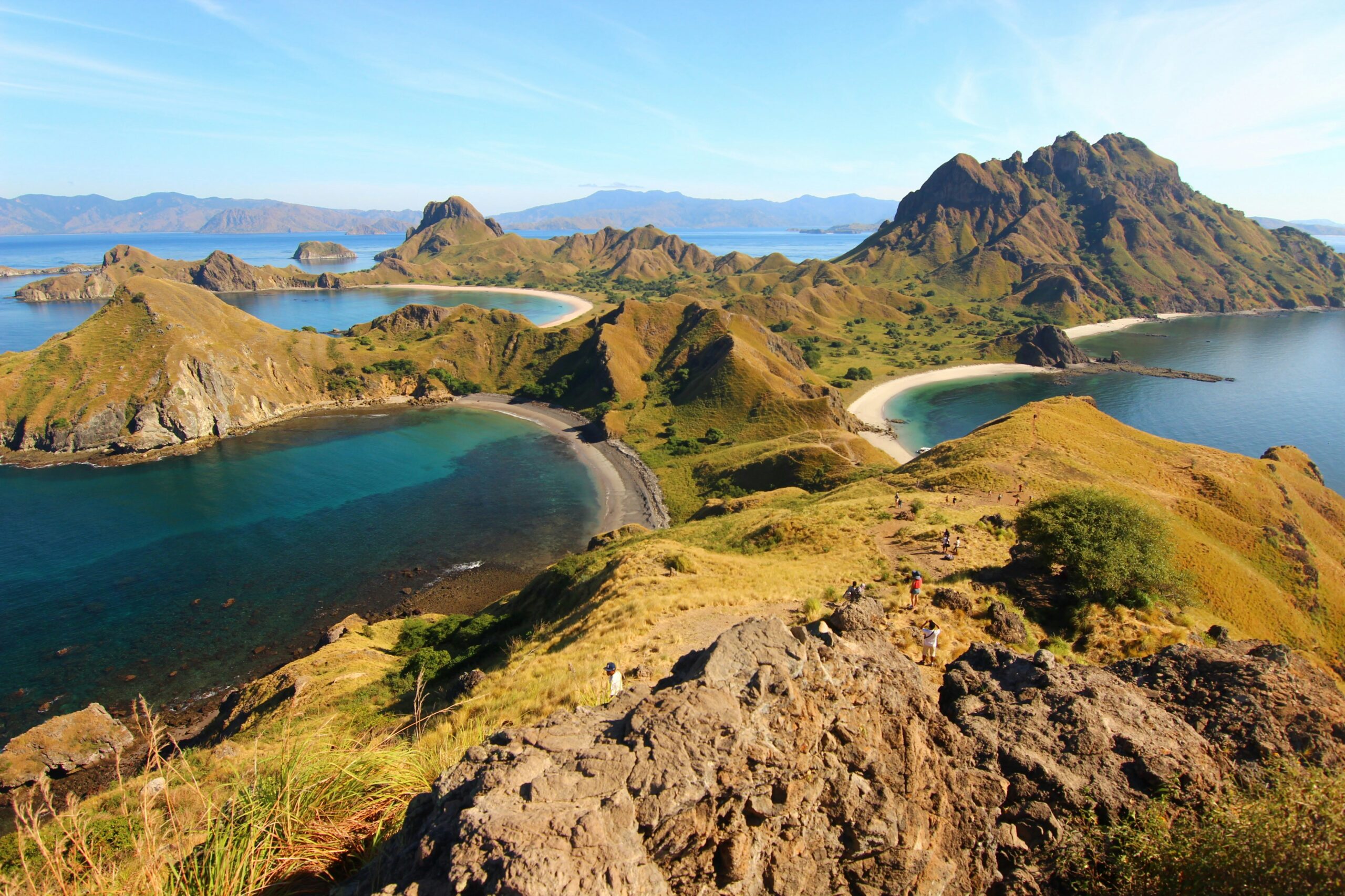 A tropical headland above the sea in Indonesia