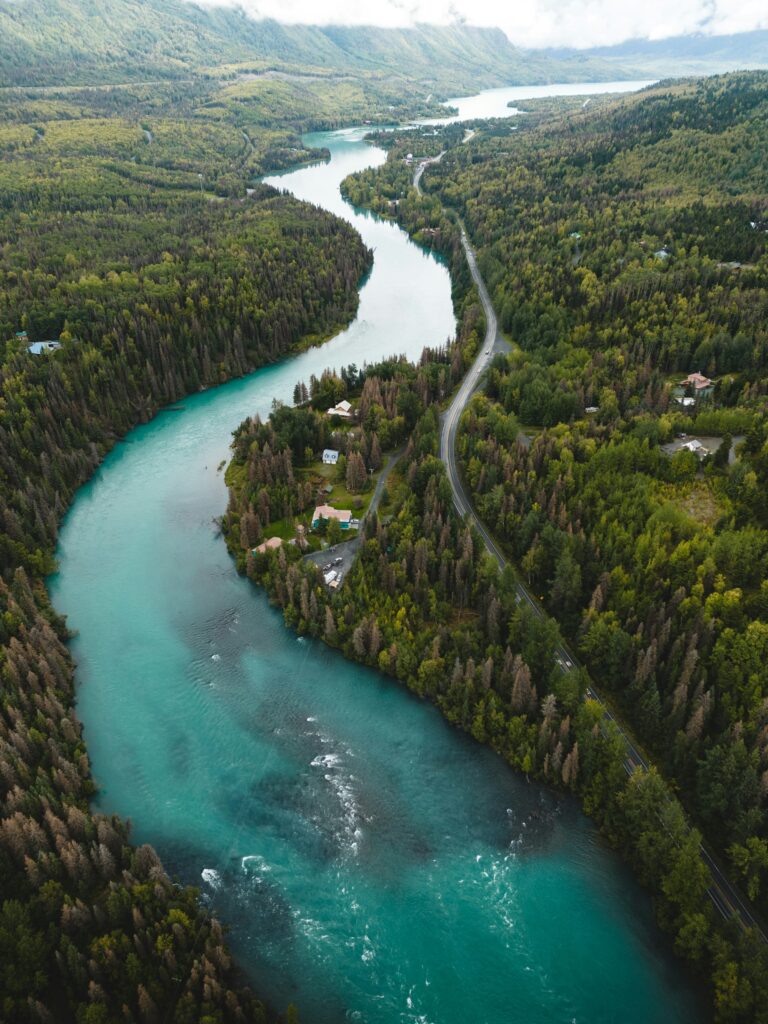 A river flowing through forest in eastern Canada